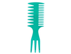 Peine De Pelo De Tres Lados Con Dientes Anchos Para Peinado Clásico Y Aceite, Herramienta De Estilismo (verde)