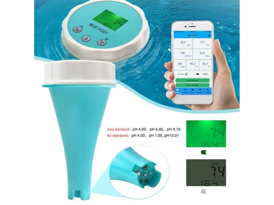 Medidor de temperatura Digital 6 en 1 cloro Orp Ec Tds Ph Blue Tooth Monitor en línea herramienta de prueba de calidad del agua AUTREMENT