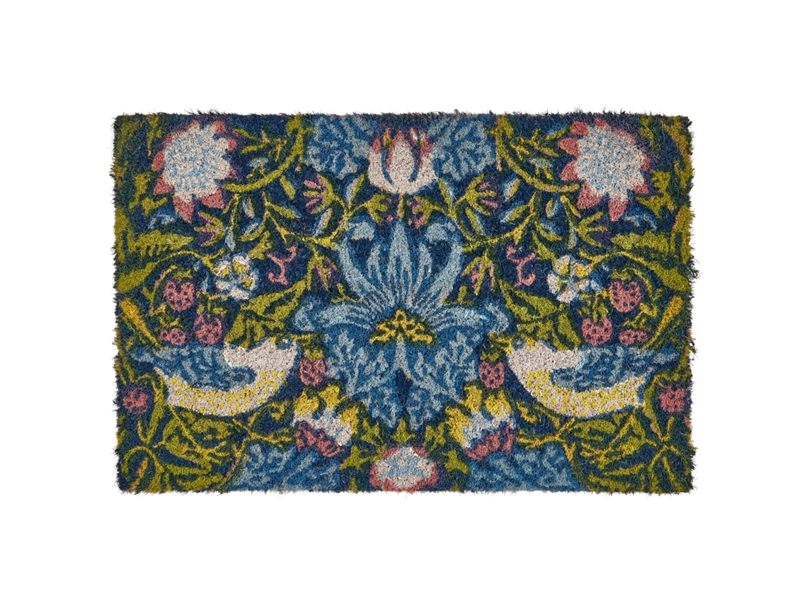 Felpudo de coco motivo floral multicolor SAKESAR