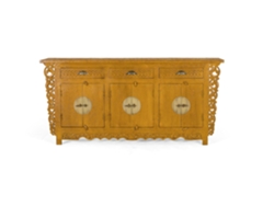 APARADOR - VAJILLERO Amarillo / dorado.GINER Y COLOMER 84x40x180