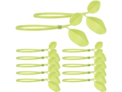 Paquete De 100 Bridas De Nailon Para Cables Con Forma De Hoja Para El Hogar, La Oficina Y El Jardín.
