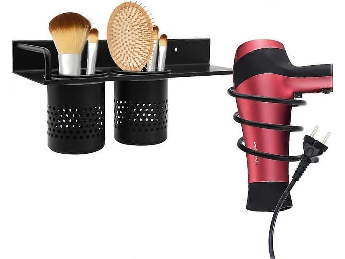 Soporte para secador de pelo, plancha de baño, soporte de pared para el cabello con organizador de cables, GOKOCO