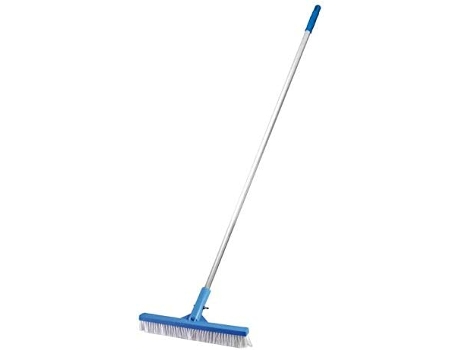 Cepillo SIQUA con vástago fijo para piscinas Indicado para la limpieza de paredes, azulejos y suelos. Cepillo Fondo Piscina 26 cm con Varilla Alumi...