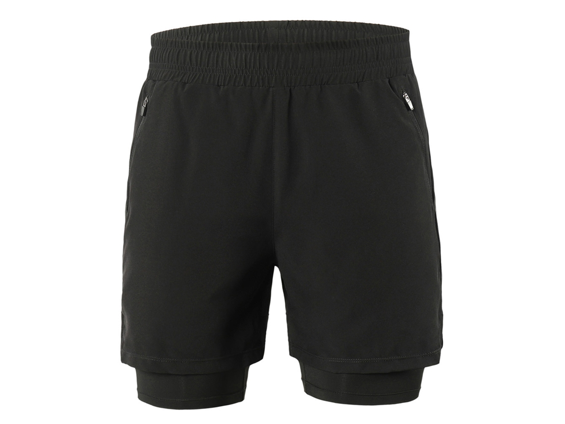 Pantalones Cortos Running 2 En 1 Para Hombre Secado Rápido Transpirable Entrenamiento Ciclismo Maratón