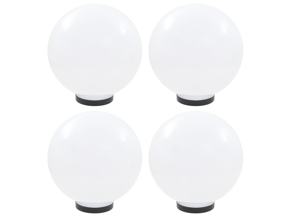 Lámpara Luminarias Esféricas LED 4 Unidades 30 cm PMMA
