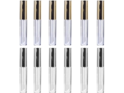 Pacote Com 12 Tubos Vazios De Plástico Transparente De 5ml Para Protetor Labial, Com Tampa.