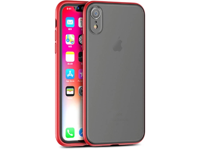 Funda iPhone XR WJS Hybrid Drop Rojo