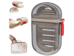 Jabonera de viaje portátil impermeable con tapa, ideal para acampar y el gimnasio.