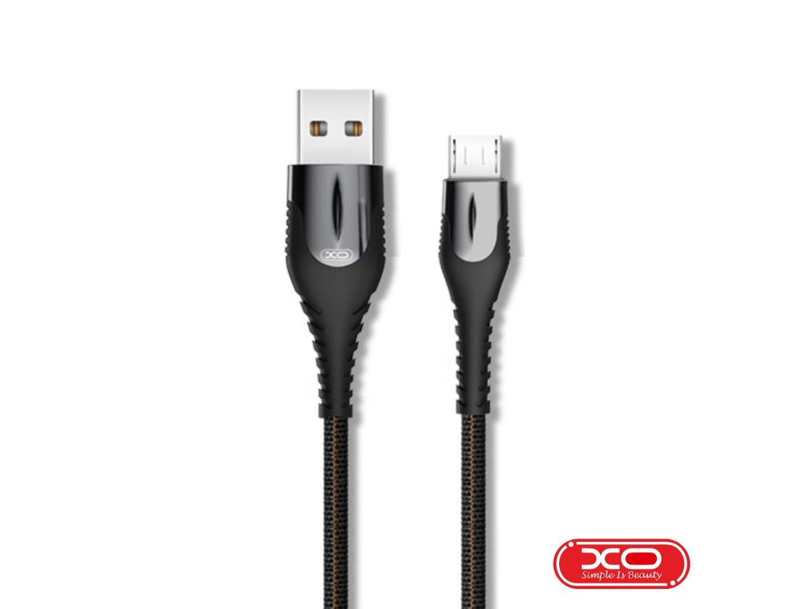 Cable USB-A XO 2,0 Macho / Microusb 2,4A 1M (Negro)