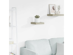 Estante Flotante De Pared | Estante Flotante | Estantería Pared Mdf Color Roble 23x23,5x3,8 Cm