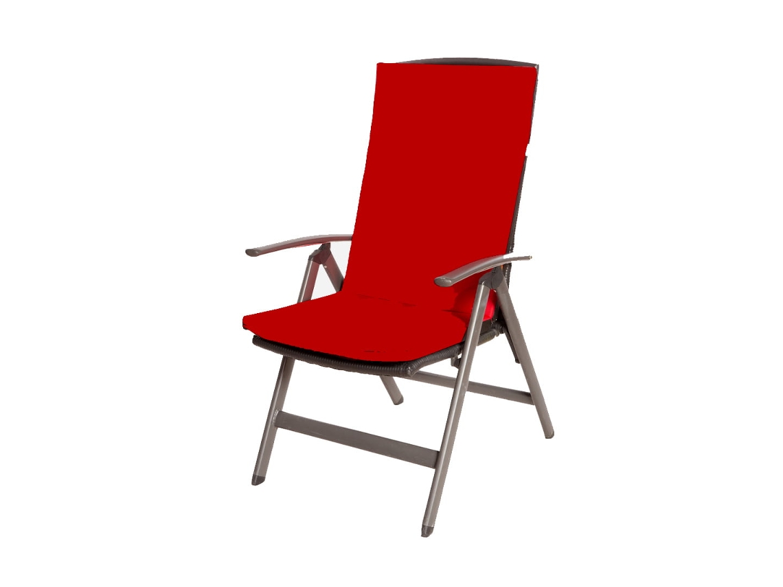 Cojín para silla 1 ud Cojín 110x47x4cm rojo cojín para silla de exterior Cojín de asiento con respaldo alto SETGARDEN