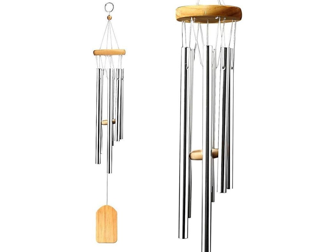 Campana De Viento Decorativa Woodstock Para Uso Interior Y Exterior Con Sonidos Relajantes Y Diseño Duradero.