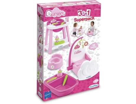 Muñeco Bebé con Accesorios Ecoiffier 3 in 1 Nursery