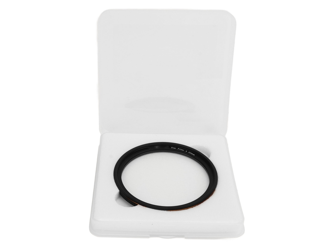 Filtro de estrella ajustable para cámaras DSLR, lente Starburst de 4 puntos con tapa.