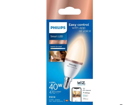 Lâmpada LED PHILIPS Vela E14 4.9W 470 Lumen 2700-6500K Wifi