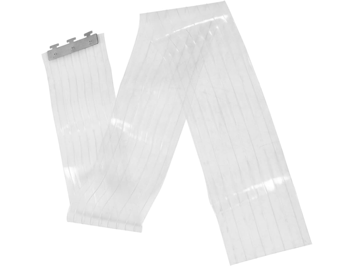 Puerta Cortina Con Listones Transparentes Para Separación Y Aislamiento.