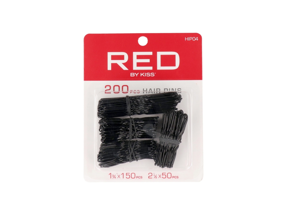 Horquillas para el cabello 1 3.4 2 1.2 200 unidades Negro Rojo Beso