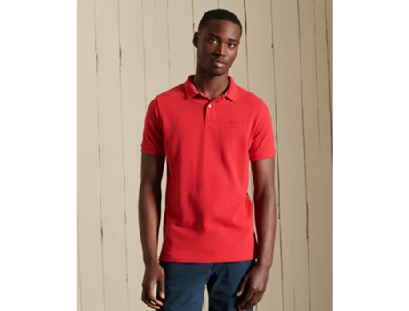 Polo de Hombre SUPERDRY Classic Pique Tam Rojo (S)