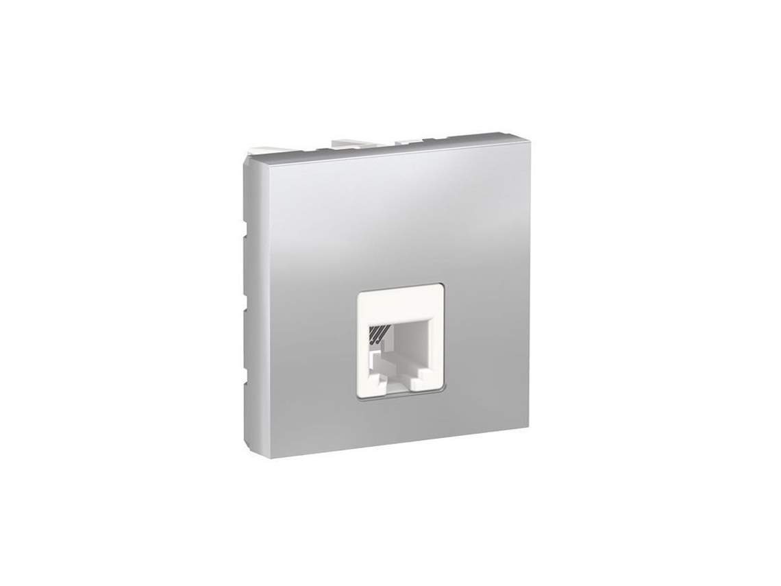 SCHNEIDER Toma Teléfono Rj12 2M Aluminio New Unica Nu349730