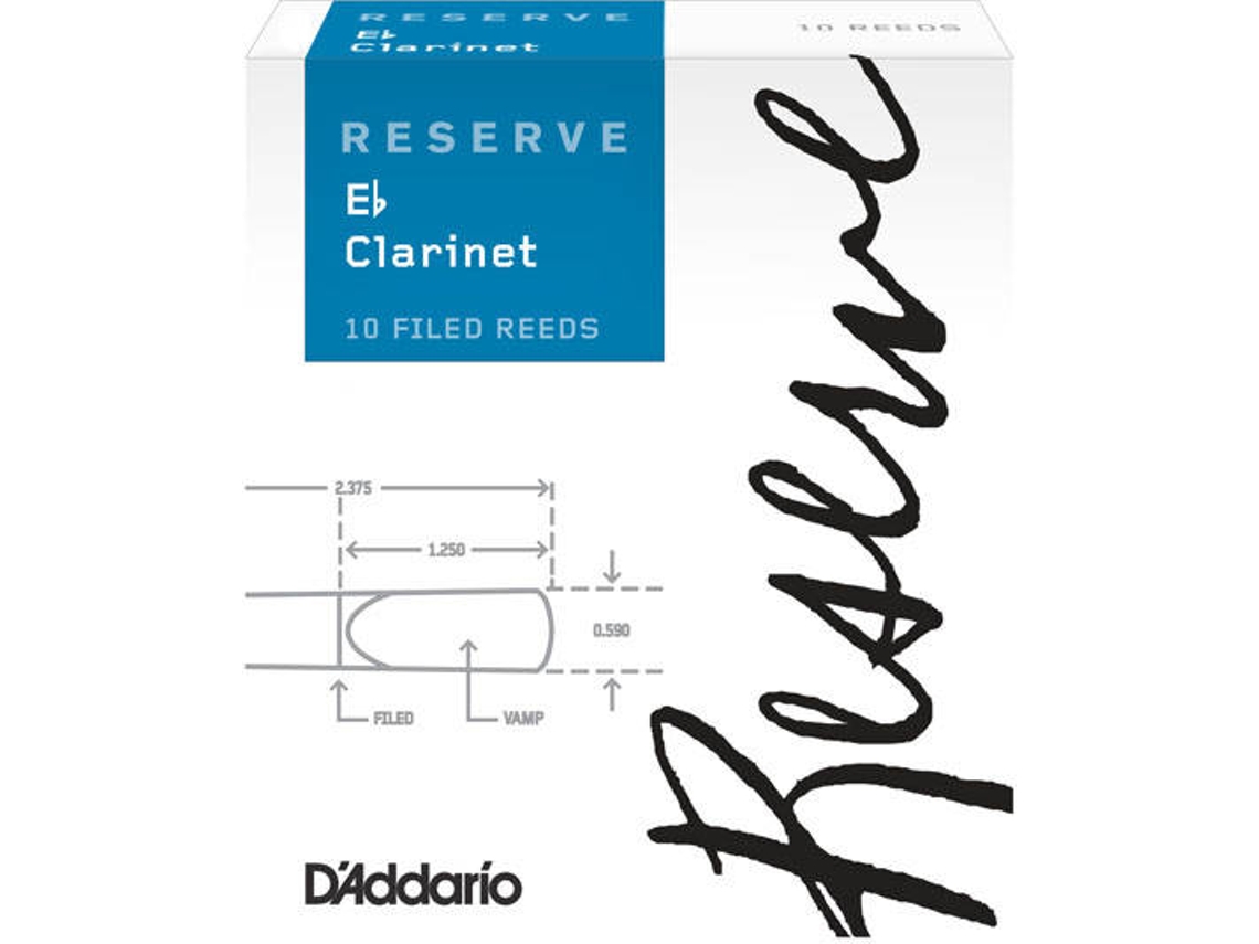 Cañas de Clarinete DADDARIO Reserve Eb (10 Unidades - Fuerza 2,0)