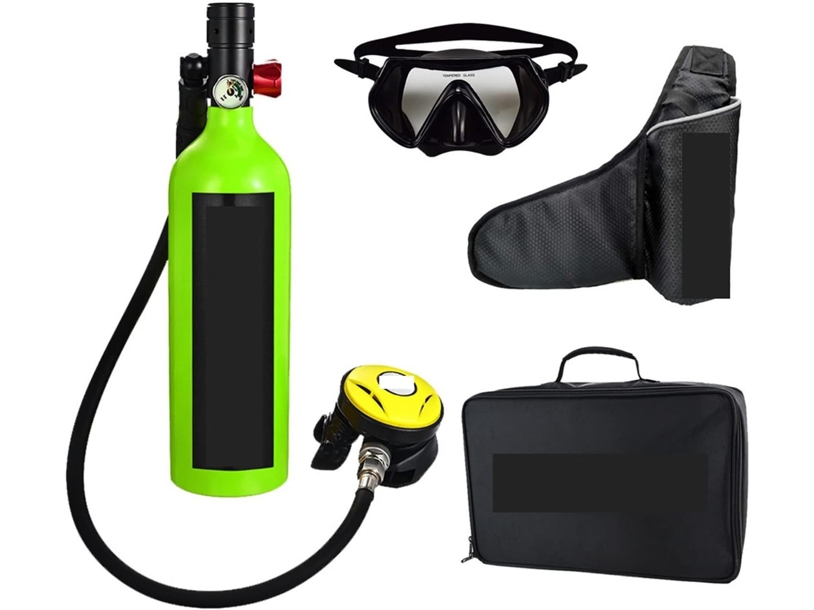 Minibotella de buceo SFUSHOS con tubo de snorkel, estilo ocio al aire libre.