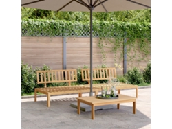 Sofá de jardín de 2 piezas de palets, madera maciza de acacia, DKD Home Decor