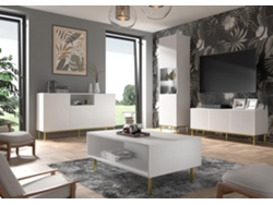 Mesa De Centro FURNLUX Ravenna B (Blanco, Madera Contrachapada - 90X60X43 Cm)