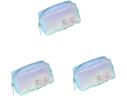 Neceser Impermeable De Dacrón De 3 Piezas, Bolsa De Viaje Portátil Para Cosméticos Y