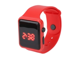 Reloj Deportivo Digital Led Con Retroiluminación Para Actividades De Ocio Infantiles - Rojo
