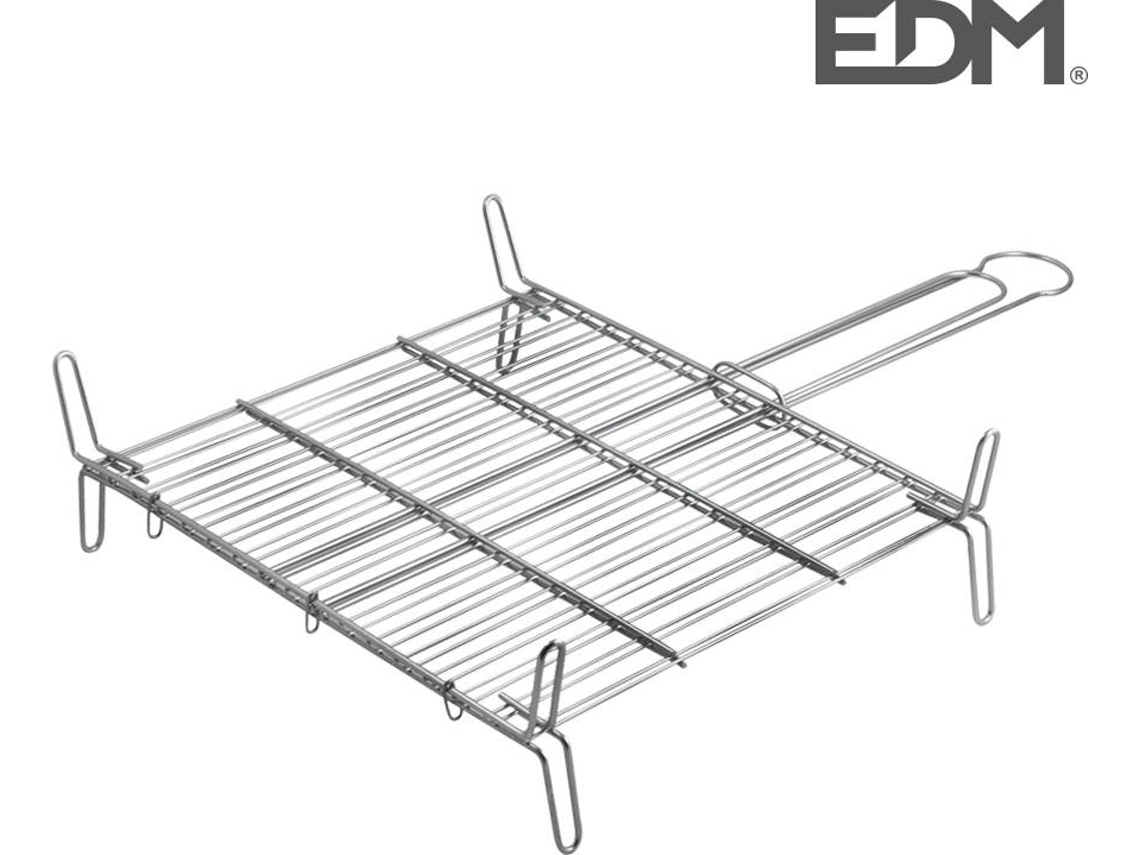 Parrilla EDM Doble con Pes 35X35Cm  - 2 Lados