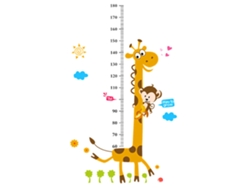 Adhesivo de pared con medidor de altura de jirafa, PVC, para habitación infantil | Sin marca