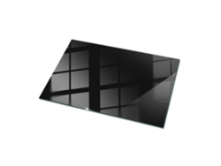 Tablero de mesa rectangular de cristal espejado (100 x 70 cm - Negro liso)