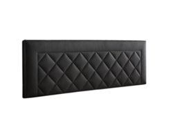 Cabecero Tapizado DOMUS para Cama 140 Polipiel Negro ( 145 x 50 x 7 cm)