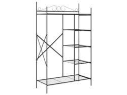 Armario Abierto Negro 104,5 x 45 x 172 cm Acero MAISON EXCLUSIVE