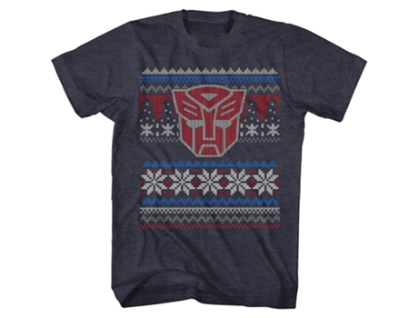 Camiseta ROCKINSTONE Autobot Faux Ugly Navidad Suéter Transformers (S)
