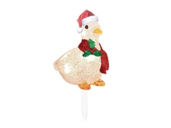 Pato con bufanda, luces planas decorativas, escultura de jardín, adornos para césped, patio, Navidad
