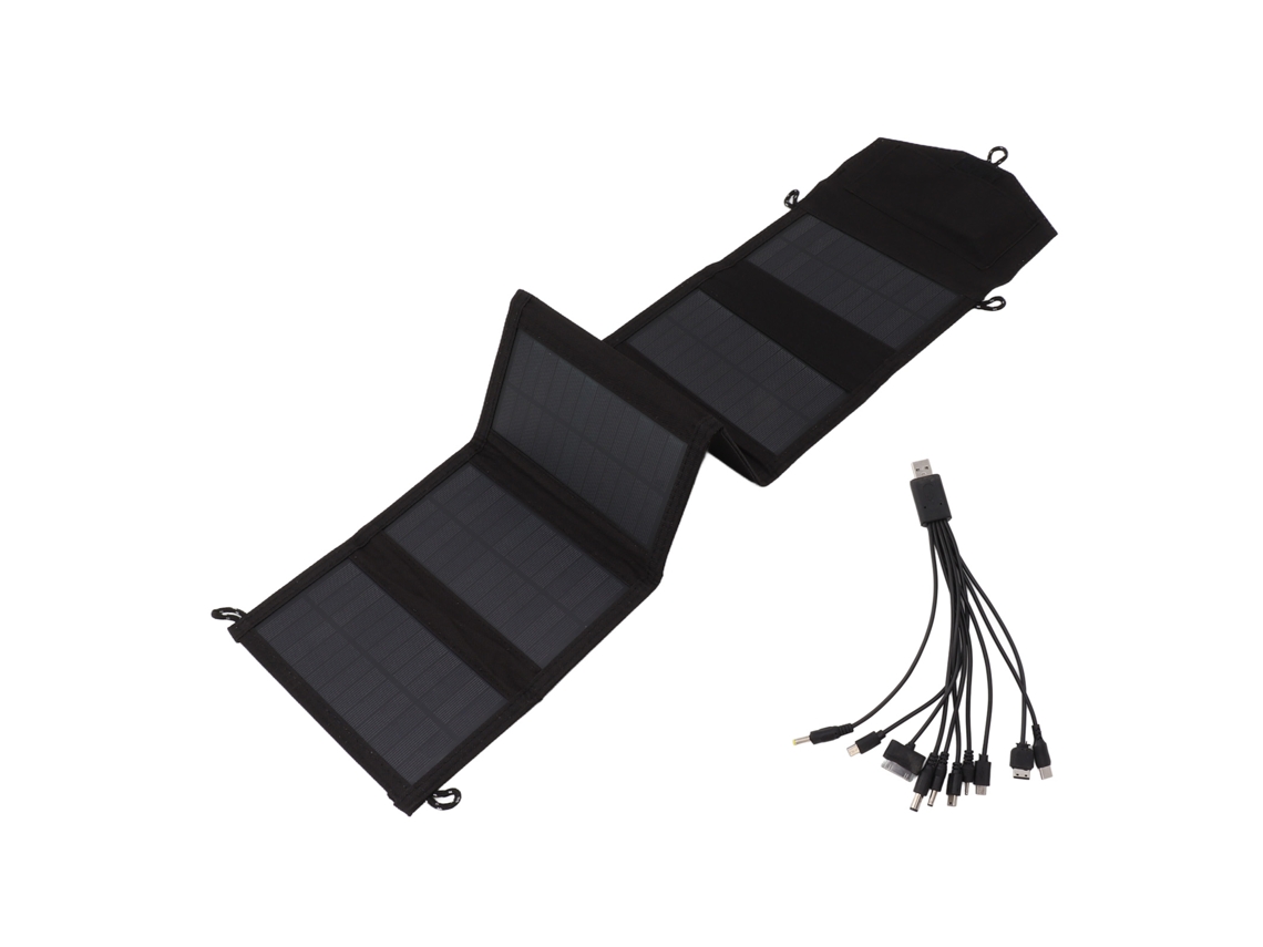 Cargador solar plegable IP65, 20 W, 5 V, USB, portátil, para smartphones y tabletas.