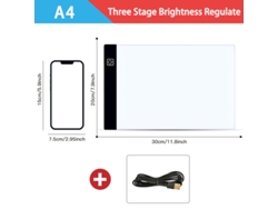 Tabla De Dibujo Led A3/a4/a5 Ajustable Ultra Hd Niños Juguete Educativo Creativo Aeuzwr