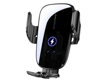 Cargador Teléfono Coche Inalámbrico Carga Rápida Qi Ventilación CHRONUS Negro
