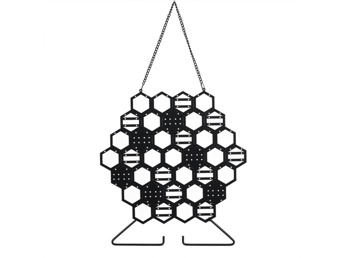 Soporte De Pared Para Joyas Con Forma De Panal De Abeja Negro - Organizador De Pared