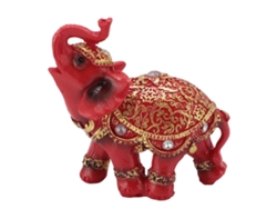 Estatua De Elefante Feng Shui, Decoración Para La Buena Suerte Y La Riqueza, Resina Roja, Regalo Para El Hogar.