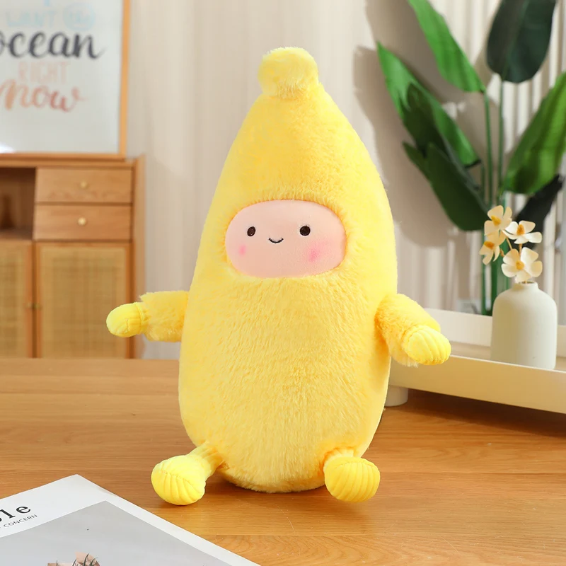 (sonriendo, 80 Cm) Almohada De Respaldo Para Adultos Con Forma De Plátano, Suave Y Cómoda.