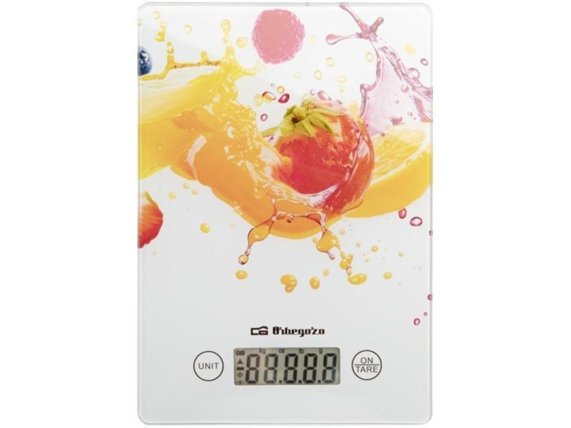 Báscula de cocina electrónica Orbegozo Pc 1023 hasta 5 kg blanca