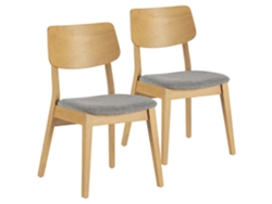 Conjunto de de 2 Cadeiras Susi Cor Carvalho Madeira Maciça VS VENTA-STOCK 49 x 52 x 82