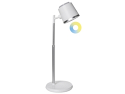 Lámpara de escritorio LED Beliani Libra en material sintético blanco 14x14x26