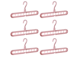 Organizadores de armario multifuncionales con agujeros, perchas mágicas para ahorrar espacio, almacenamiento para ropa pesada, camisas, pantalones y vestidos.