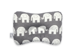 Almohada para la cabeza antisesgos para bebés, adecuada para bebés de 0 a 3 meses. SIURN Elefante Gris