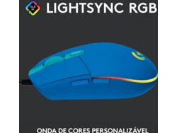 Ratón Gaming LOGITECH G203 (8000 dpi - Azul)