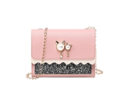 Bolso cuadrado pequeño y elegante, bolso de hombro, bolso cruzado, regalos de cumpleaños, rosa.
