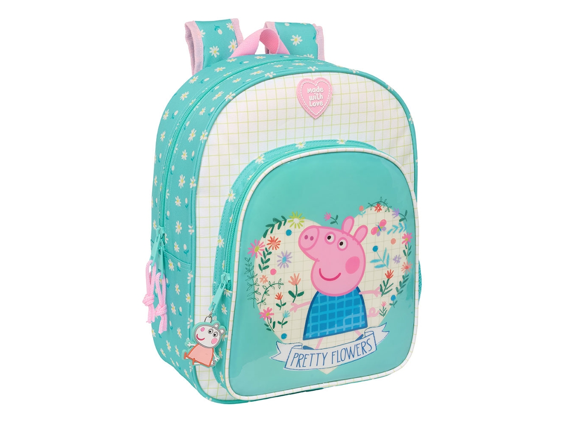 Mochila Peppa Pig Flores Bonitas 2025 34X26X11Cm Adaptable A Cochecito 612390185